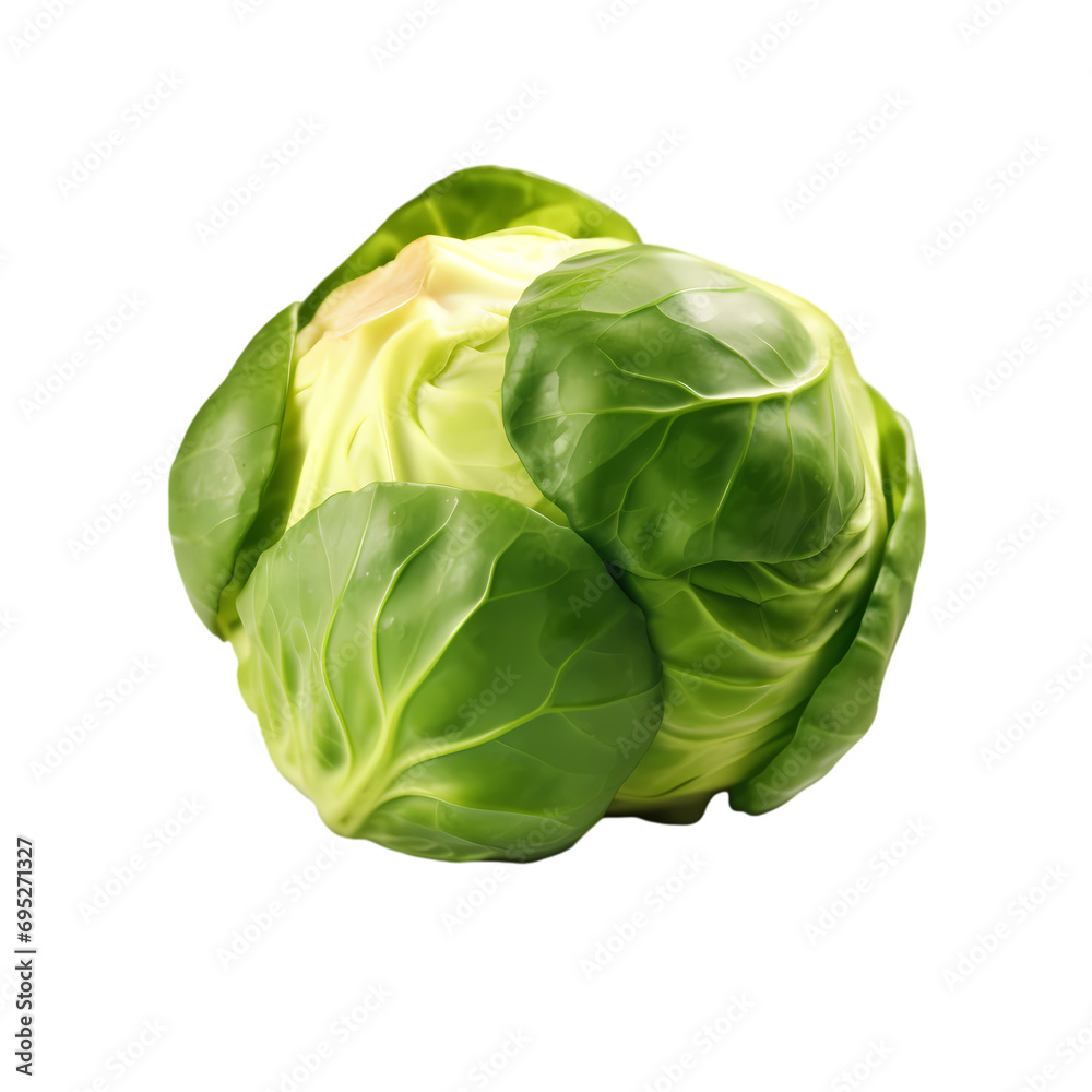 Fototapeta premium Spinach, cabbage isolated on transparent background