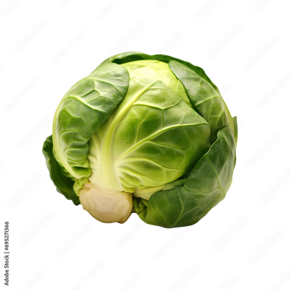 Fototapeta premium Spinach, cabbage isolated on transparent background