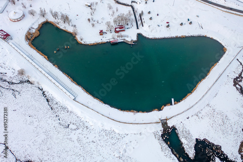 Winter view of Ekşisu Recreation Area in Erzincan Province photo