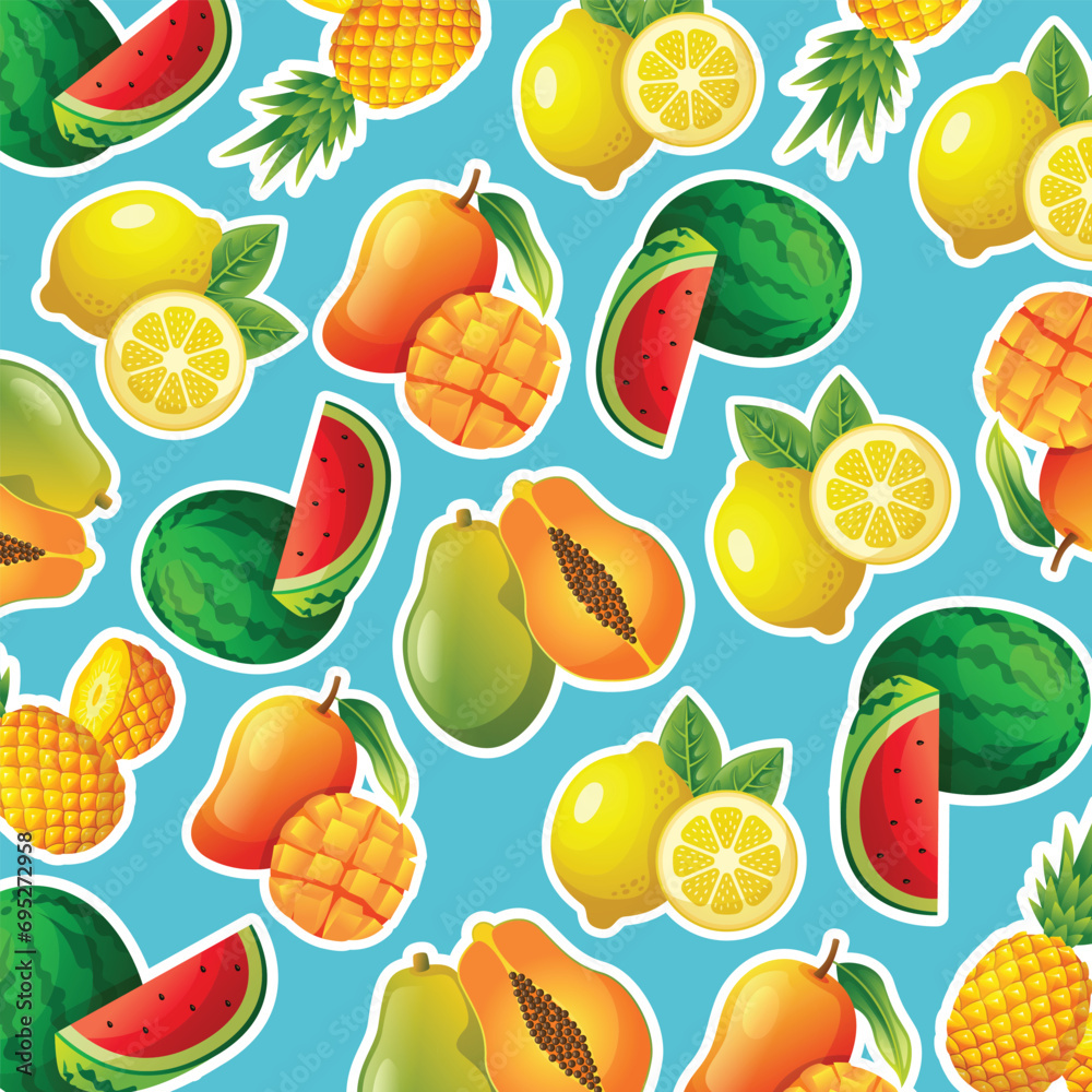 Fruit pattern background design Fruit pattern background design