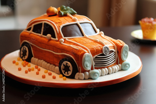 car shape birthday cake