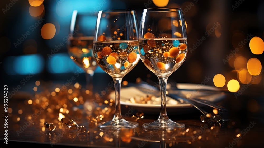 Champagne Glasses Wedding, Background HD, Illustrations