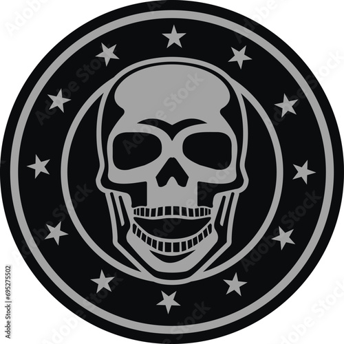 military sign with skull, chevron, vintage design t shirts
