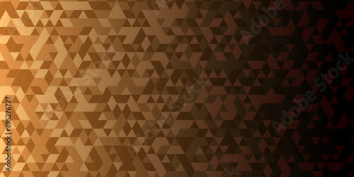 Abstract geometric brown triangle tiles pattern mosaic backdrop background. Modern abstract seamless geometric dark black pattern background with lines Geometric print composed of triangles.