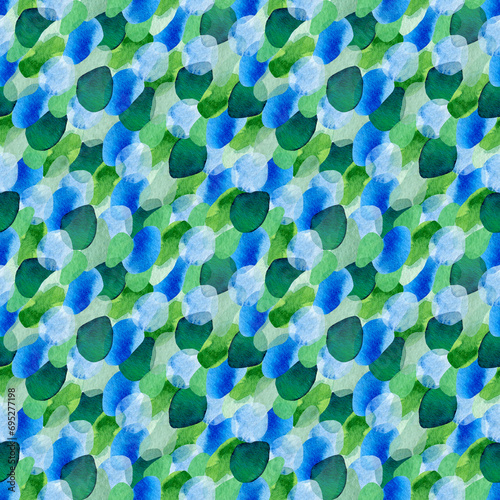 seamless pattern with abstract multicolored watercolor spots