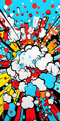 Pop art color explosion
