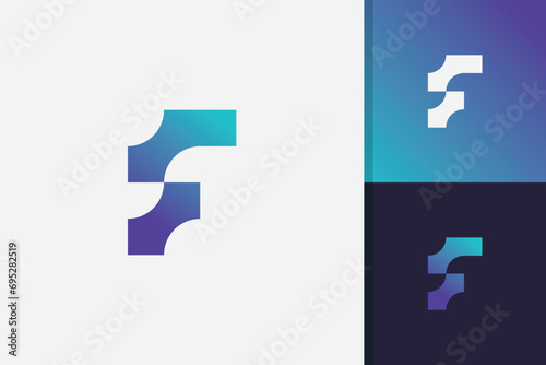 modern letter f logo design icon vector template