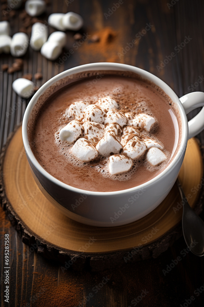 Hot Cocoa Weather with a steaming mug of cocoa created with Generative Ai Hot Cocoa Weather with a steaming mug of cocoa created with Generative Ai