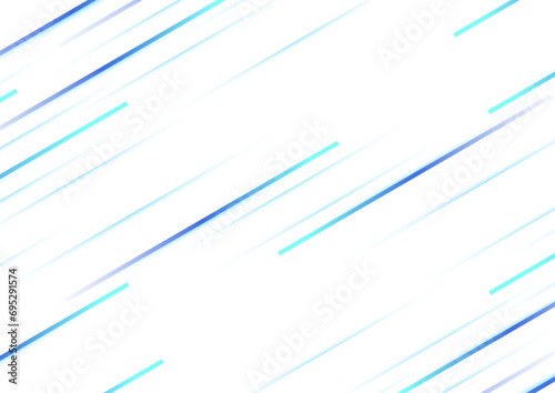 青の抽象ライン白背景