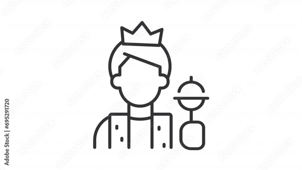 Set of simple black thin line icon animations representing archetypes, HD video with transparent background, seamless loop 4K video. Set of simple black thin line icon animations representing archetypes, HD video with transparent background, seamless loop 4K video.