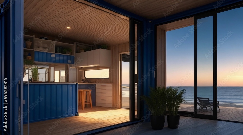 Modern Double Container House by the Beach
