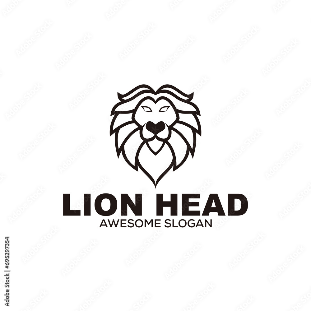 lion logo mascot vector design