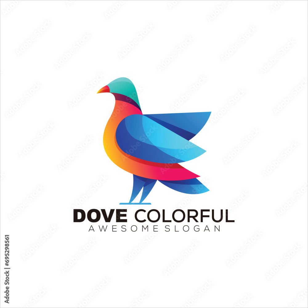 Fototapeta premium bird logo colorful gradient 