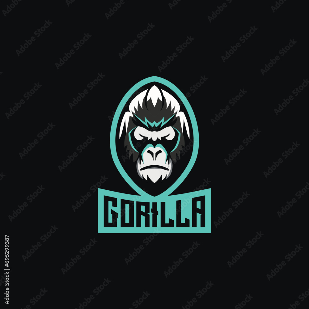 gorilla logo mascot vector design