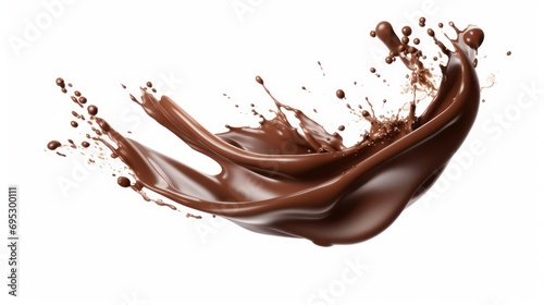 liquid chocolate isolated on white background