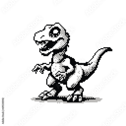 pixel art retro game trex dino