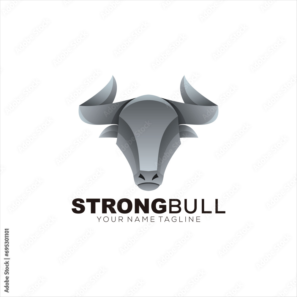 bull logo colorful gradient 