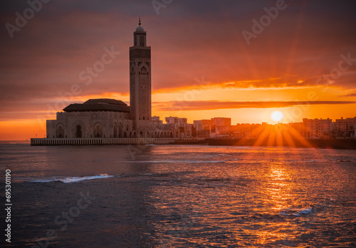 sunrise at Casablanca, Morocco seaside