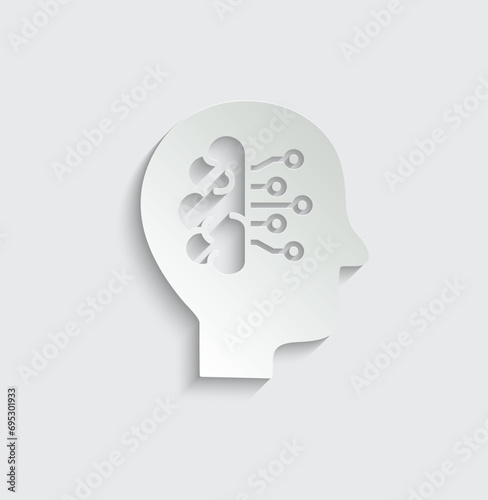 ai icon vector Artificial intelligence icon logo 