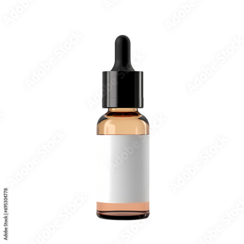 Dropper bottle or cosmetic bottle isolated on transparent background