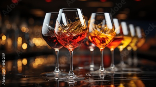 Glasses Alcohol White Wine Crossing Red, Background HD, Illustrations
