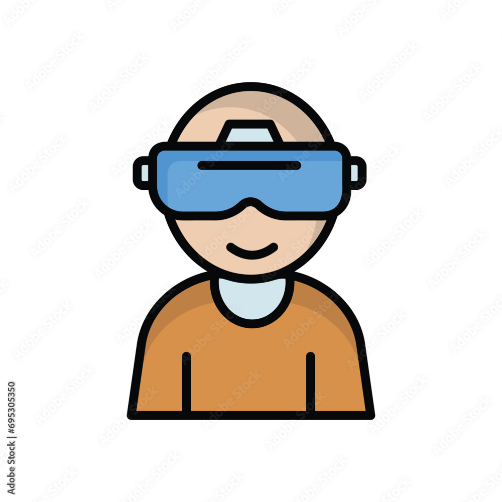 virtual reality (vr) icon with white background vector stock illustration virtual reality (vr) icon with white background vector stock illustration