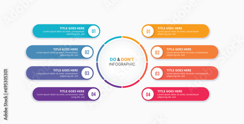 Dos and Don'ts, Comparison Chart Infographic Template Design