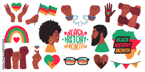 Black History Month Illustration Set
