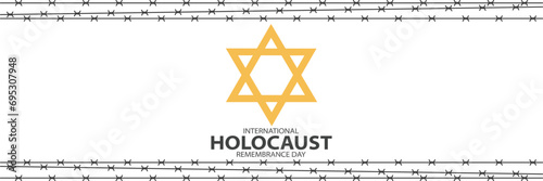 International Holocaust Remembrance Day vector. Star of David . January 27. Important day
