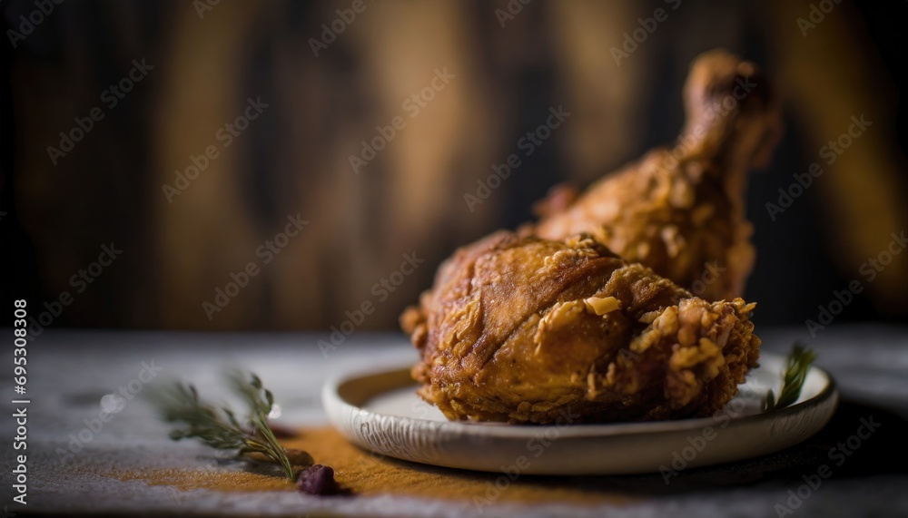 Copy Space image of Breaded chicken Copy Space image of Breaded chicken