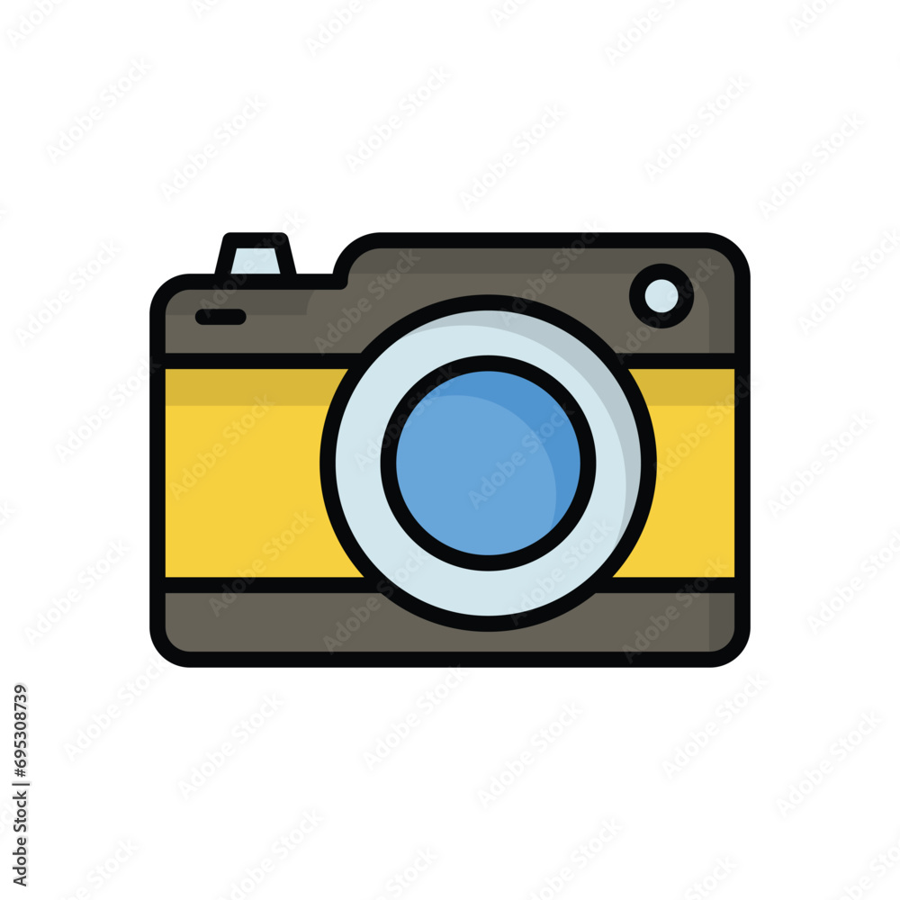 digital camera icon with white background vector stock illustration digital camera icon with white background vector stock illustration