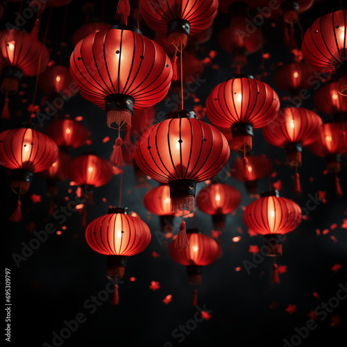 Chinese New Year red lanterns