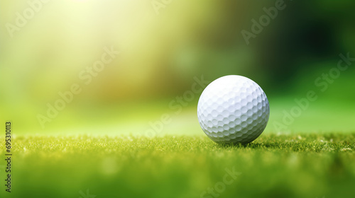 Golf ball on the green, generative ai