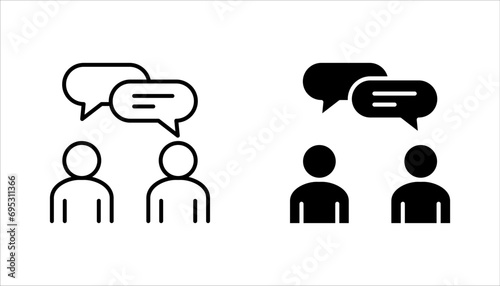 Speaking people icon set, Suitable for website design, app, and ui. vector illustration on white background