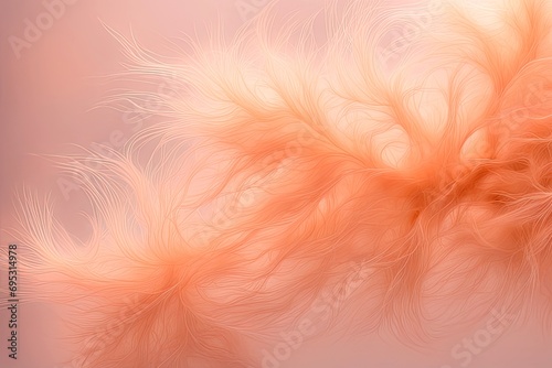 beauty of abstract nature with artistic interpretations of natural elements  color year 2024 peach fuzz  concept graphic resources  generative ai 
