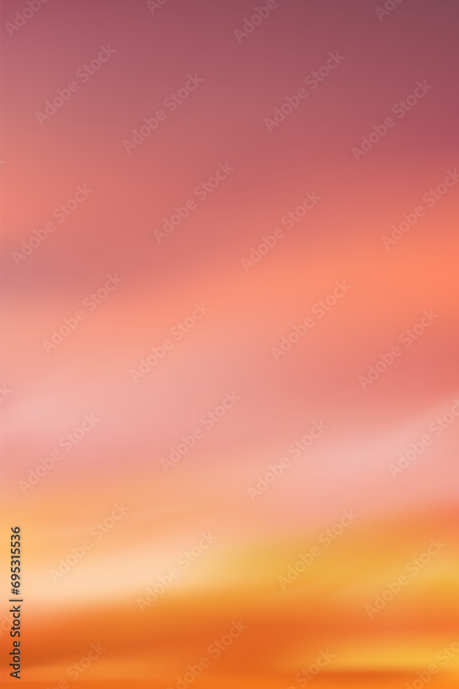 Sunset Sky Background,Sunrise Orange,Yellow,Pink sky with cloud in morning Summer,Vector sunny Autumn,Banner Spring Nature landscape sky down field.Horizon Winter sunlight,Tropical sun down by Sea