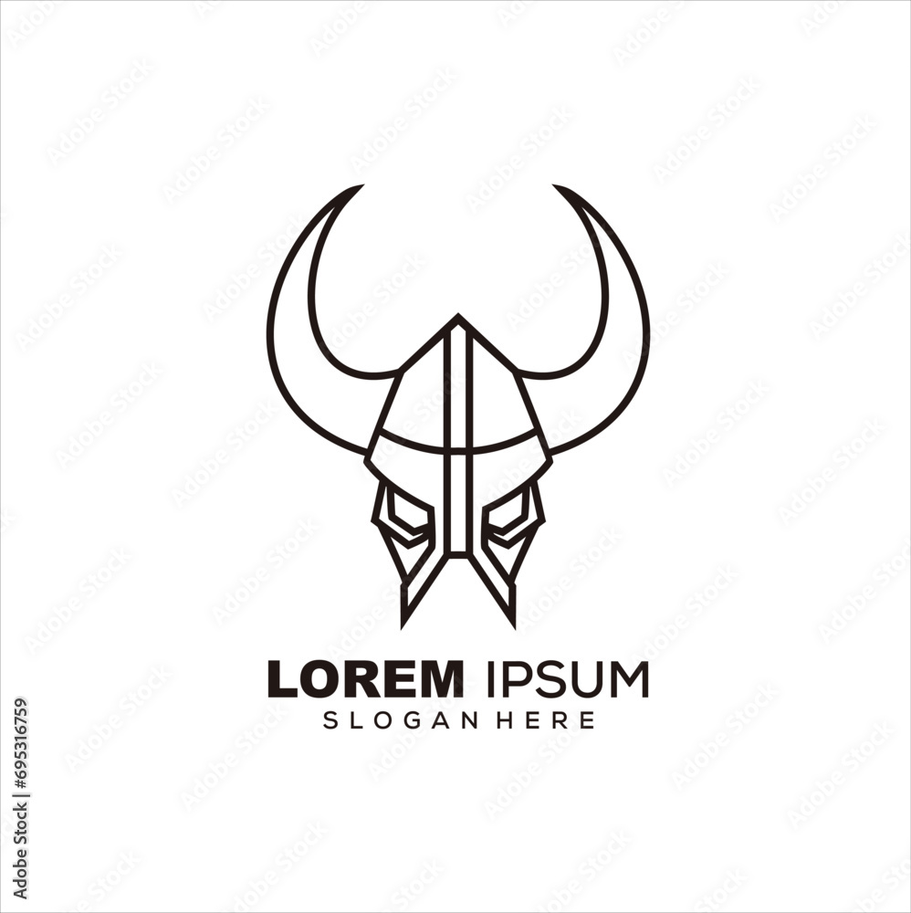 Obraz premium viking logo colorful gradient 