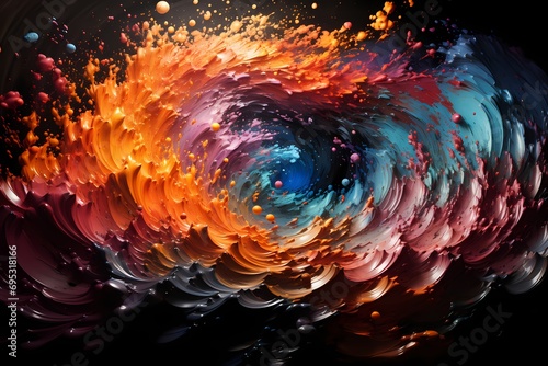 A whirlpool of liquid colors spiraling into a mesmerizing vortex