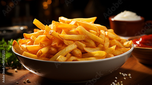 French fries portion created with Generative Ai