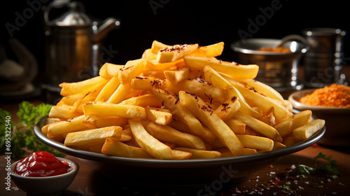 French fries portion created with Generative Ai