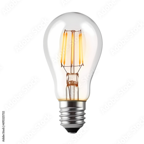 Incandescent lamp isolated on transparent background