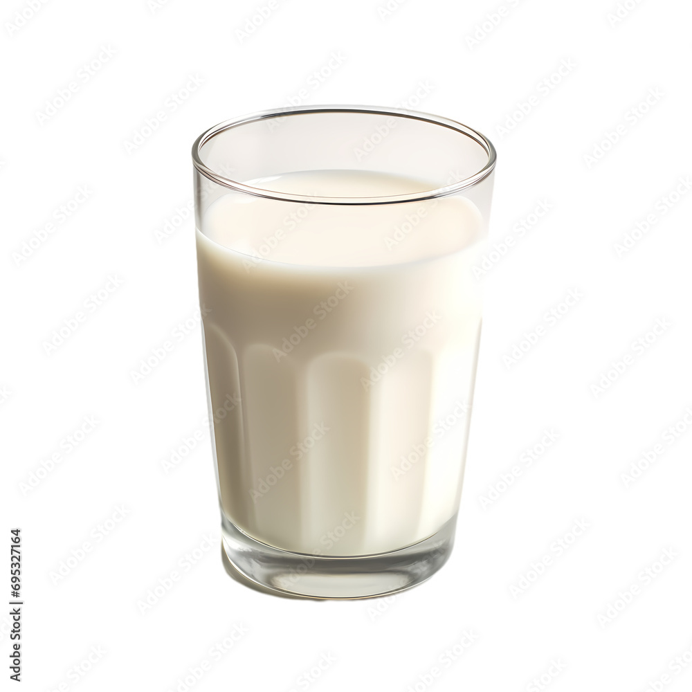 Glass of milk isolated on transparent background Glass of milk isolated on transparent background