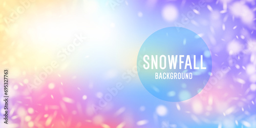 Vector realistic snowfall against a light background. Transparent elements for winter cards