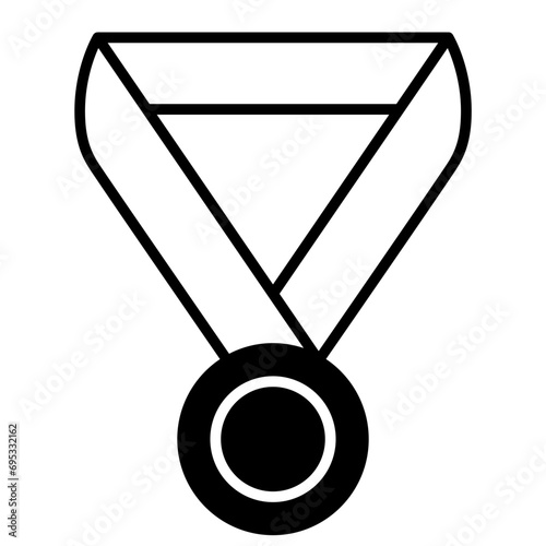 medal solid glyph icon illustration photo