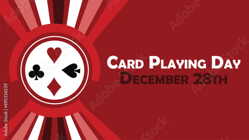 Card Playing Day vector banner design. Happy Card Playing Day modern minimal graphic poster illustration.