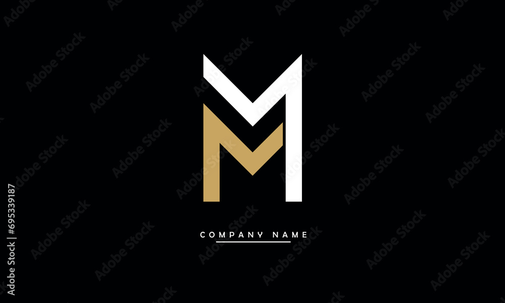 MM Abstract Letters Logo Monogram MM Abstract Letters Logo Monogram