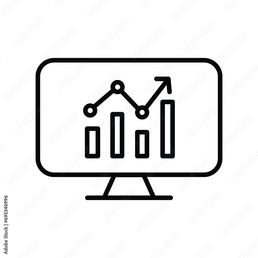 data analytics icon with white background vector stock illustration data analytics icon with white background vector stock illustration