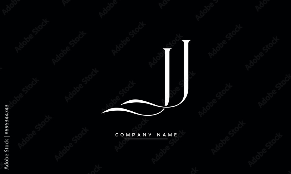 JJ Abstract Letters Logo Monogram