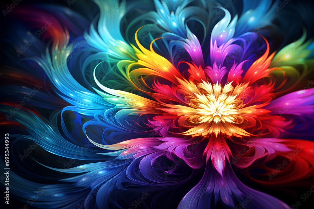 A Fractal Design with Endless Patterns and Bright Colors A Fractal Design with Endless Patterns and Bright Colors