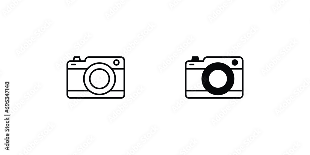 digital camera icon with white background vector stock illustration